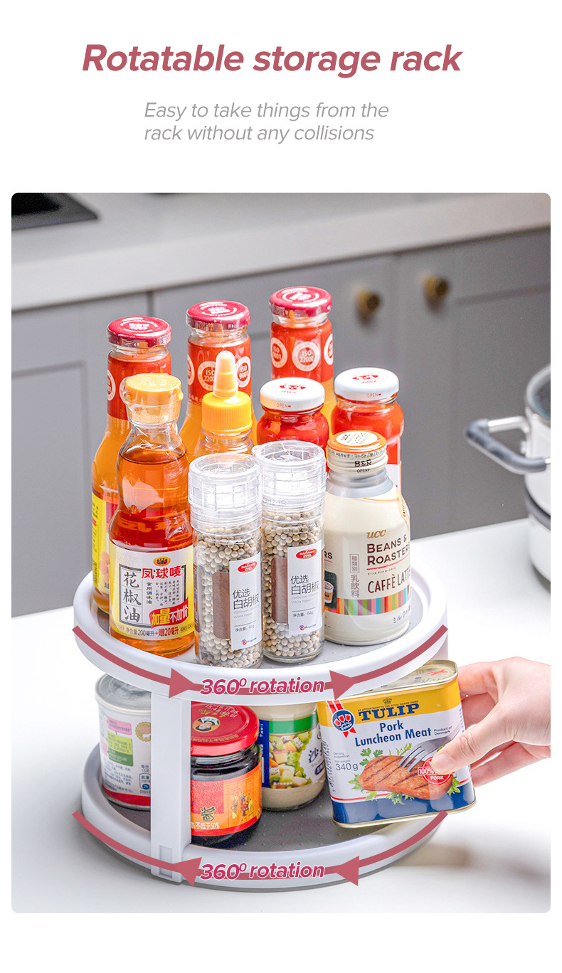 Double-layer rotating Storage Rack-O-3